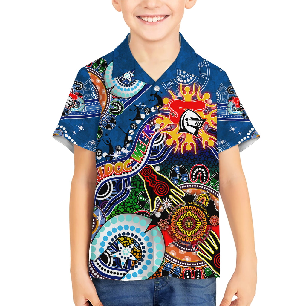 Personalised Knights NAIDOC Week 2024 Hawaiian Shirt Australia Aboriginal Dot Painting
