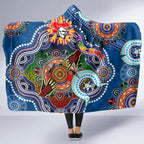Personalised Knights NAIDOC Week 2024 Hooded Blanket Australia Aboriginal Dot Painting