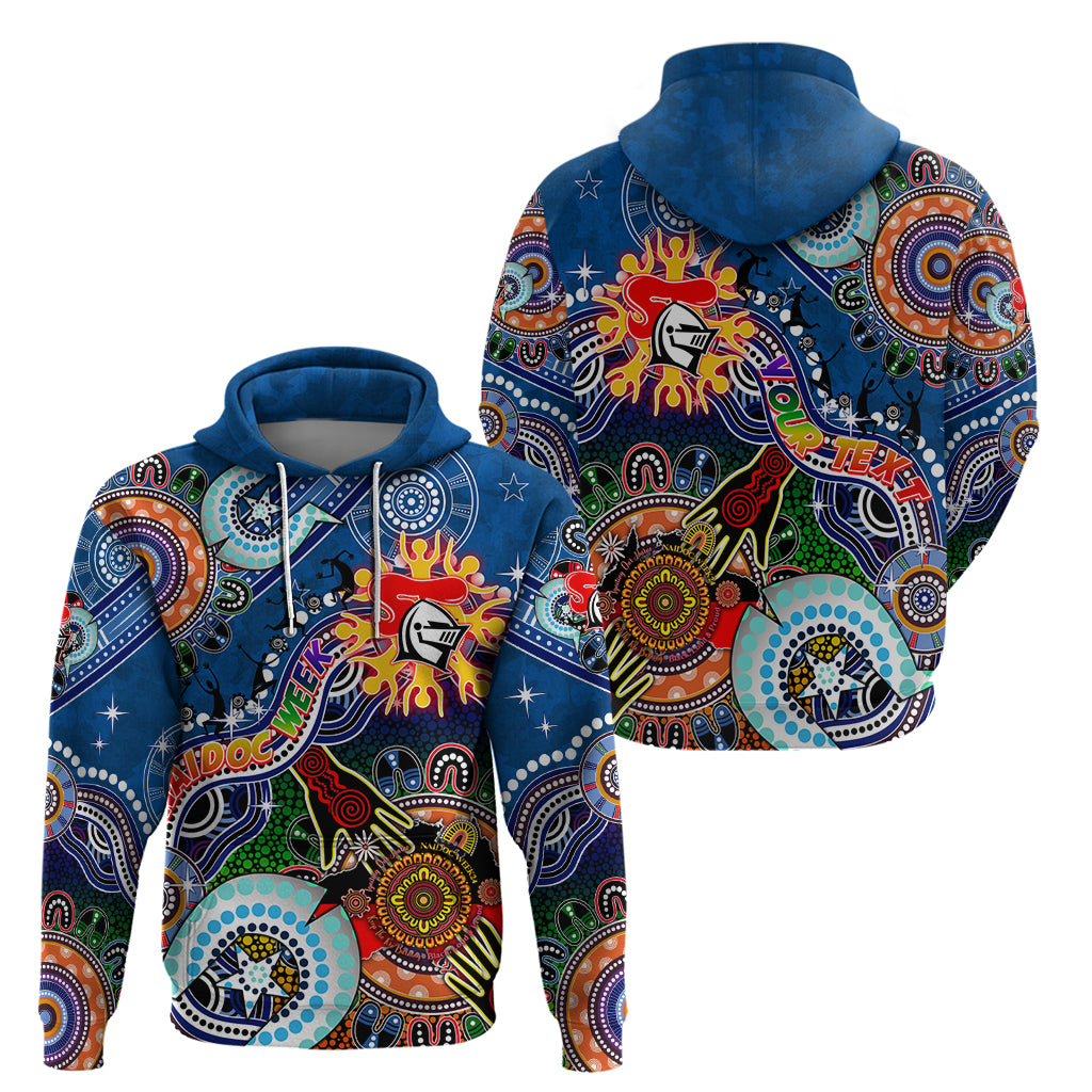 Personalised Knights NAIDOC Week 2024 Hoodie Australia Aboriginal Dot Painting