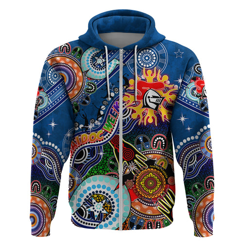 Personalised Knights NAIDOC Week 2024 Hoodie Australia Aboriginal Dot Painting