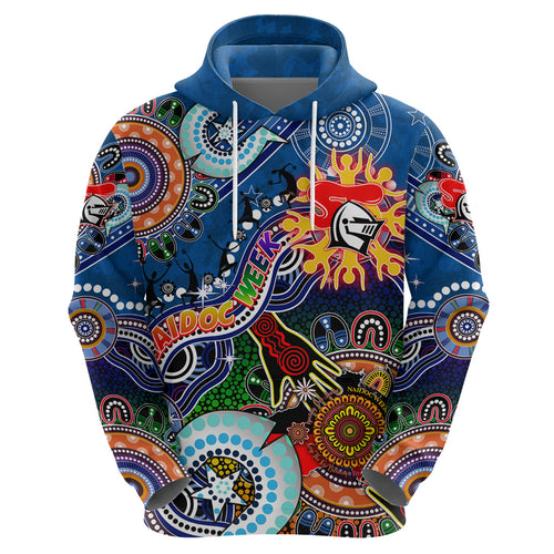 Personalised Knights NAIDOC Week 2024 Hoodie Australia Aboriginal Dot Painting