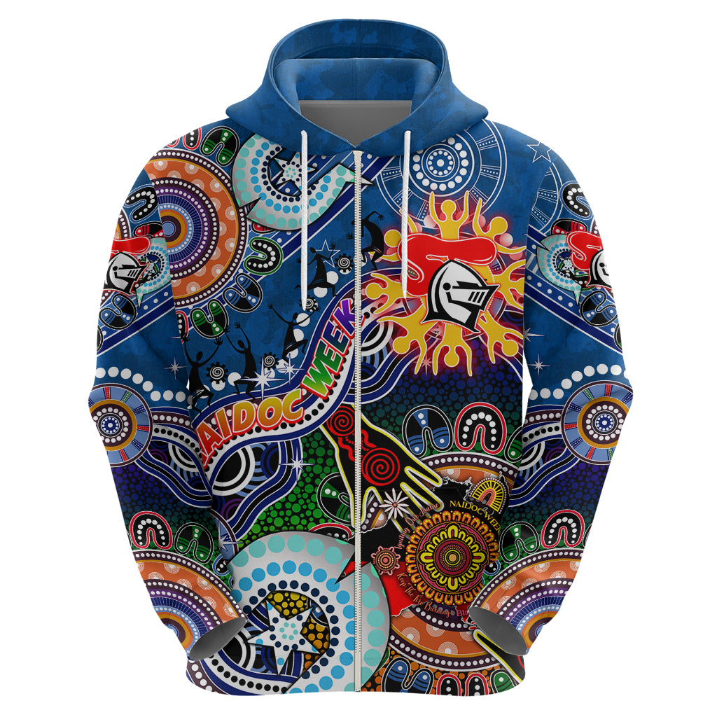 Personalised Knights NAIDOC Week 2024 Hoodie Australia Aboriginal Dot Painting