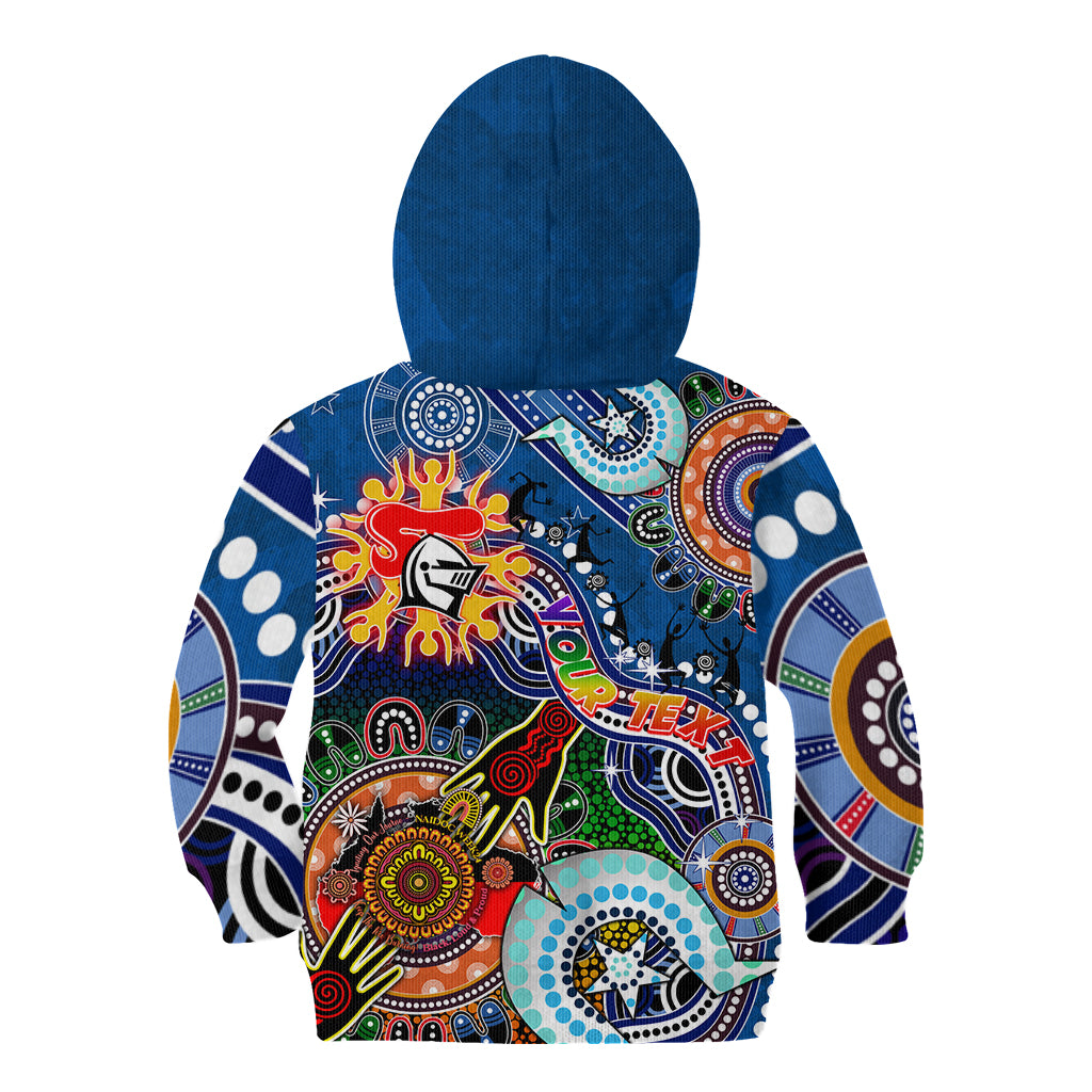 Personalised Knights NAIDOC Week 2024 Kid Hoodie Australia Aboriginal Dot Painting