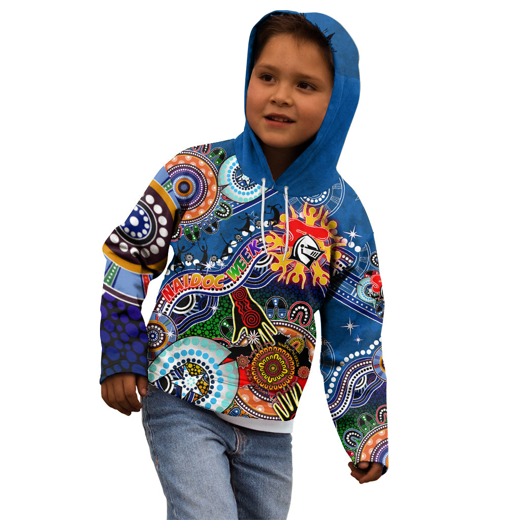 Personalised Knights NAIDOC Week 2024 Kid Hoodie Australia Aboriginal Dot Painting
