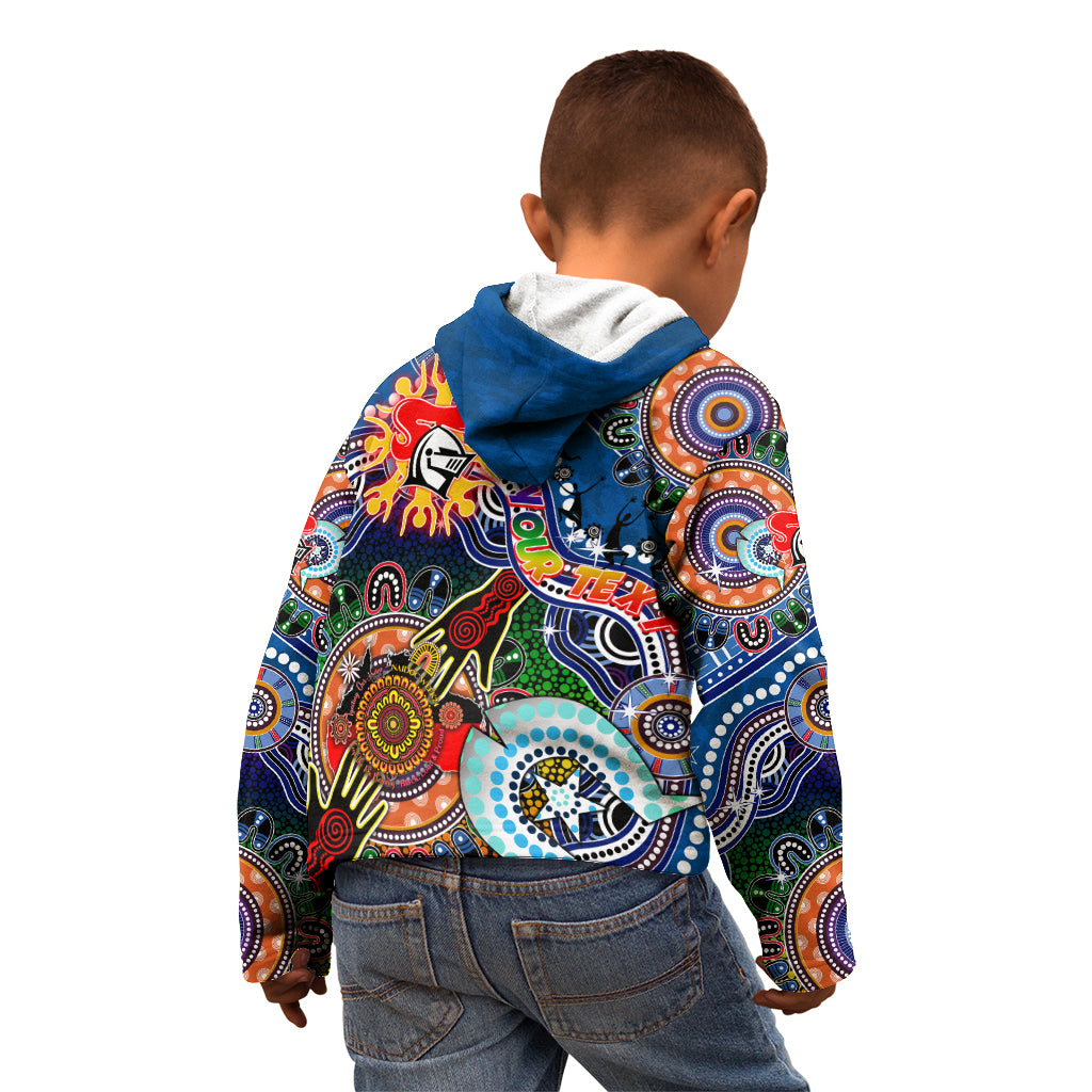 Personalised Knights NAIDOC Week 2024 Kid Hoodie Australia Aboriginal Dot Painting
