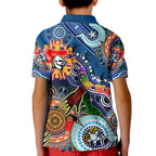 Personalised Knights NAIDOC Week 2024 Kid Polo Shirt Australia Aboriginal Dot Painting