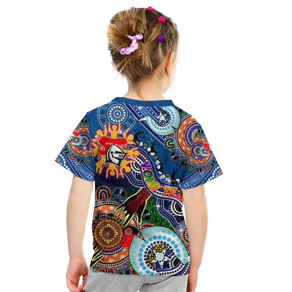 Personalised Knights NAIDOC Week 2024 Kid T Shirt Australia Aboriginal Dot Painting