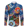 Personalised Knights NAIDOC Week 2024 Long Sleeve Button Shirt Australia Aboriginal Dot Painting