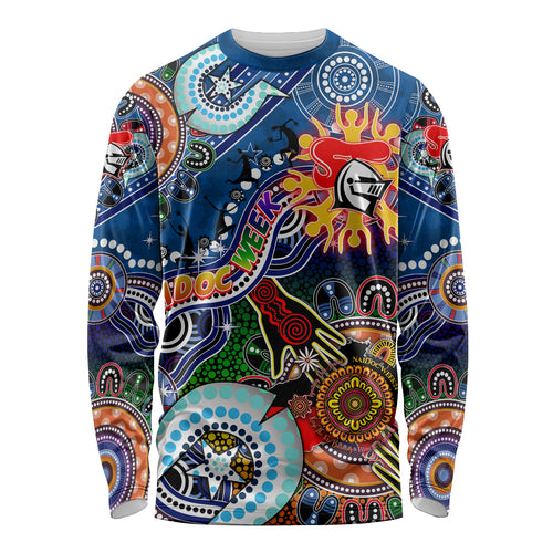 Personalised Knights NAIDOC Week 2024 Long Sleeve Shirt Australia Aboriginal Dot Painting