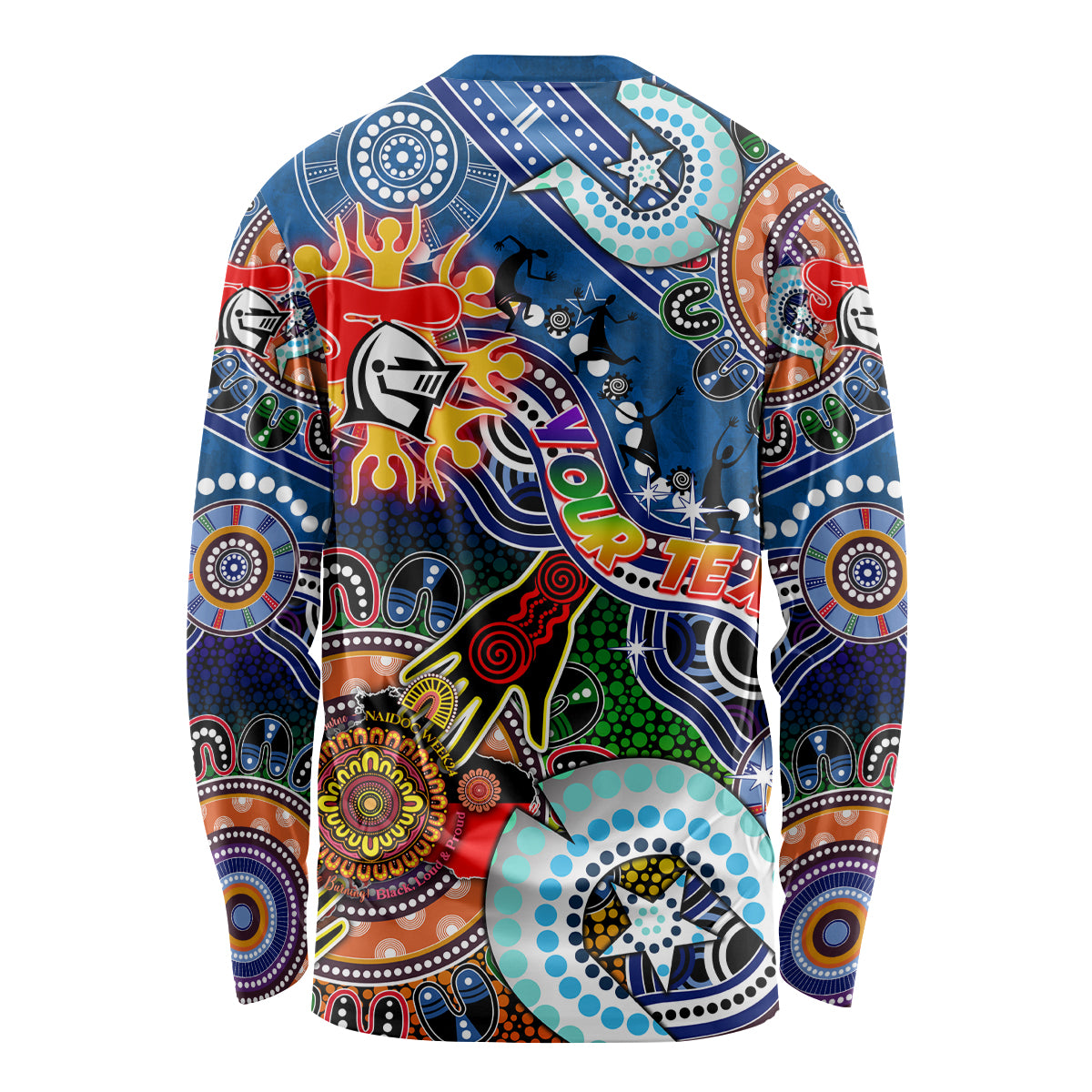Personalised Knights NAIDOC Week 2024 Long Sleeve Shirt Australia Aboriginal Dot Painting