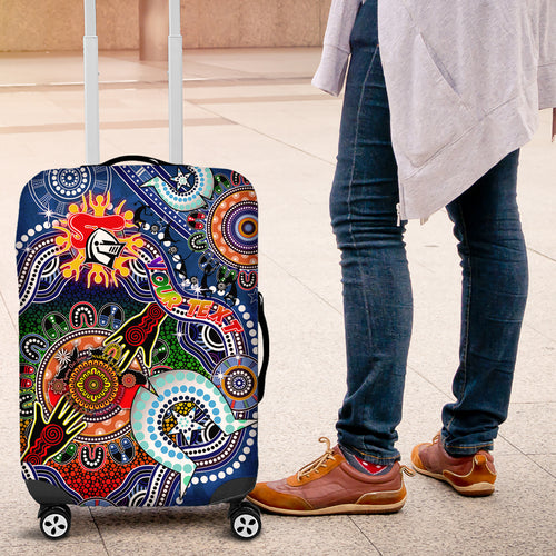 Personalised Knights NAIDOC Week 2024 Luggage Cover Australia Aboriginal Dot Painting