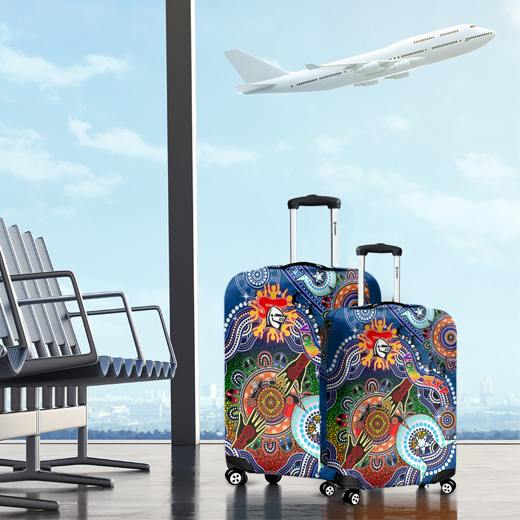 Personalised Knights NAIDOC Week 2024 Luggage Cover Australia Aboriginal Dot Painting