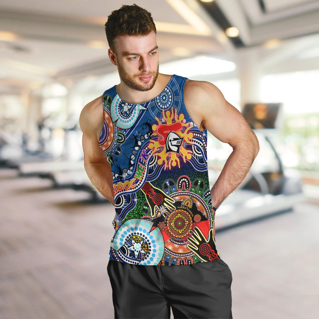 Personalised Knights NAIDOC Week 2024 Men Tank Top Australia Aboriginal Dot Painting