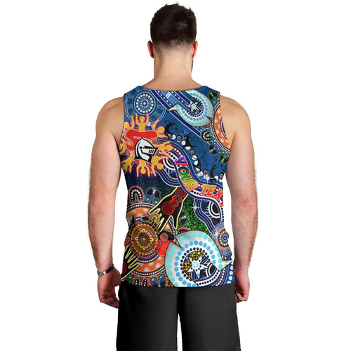 Personalised Knights NAIDOC Week 2024 Men Tank Top Australia Aboriginal Dot Painting