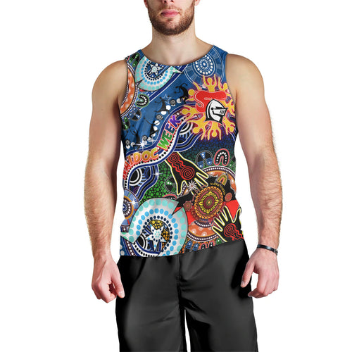 Personalised Knights NAIDOC Week 2024 Men Tank Top Australia Aboriginal Dot Painting