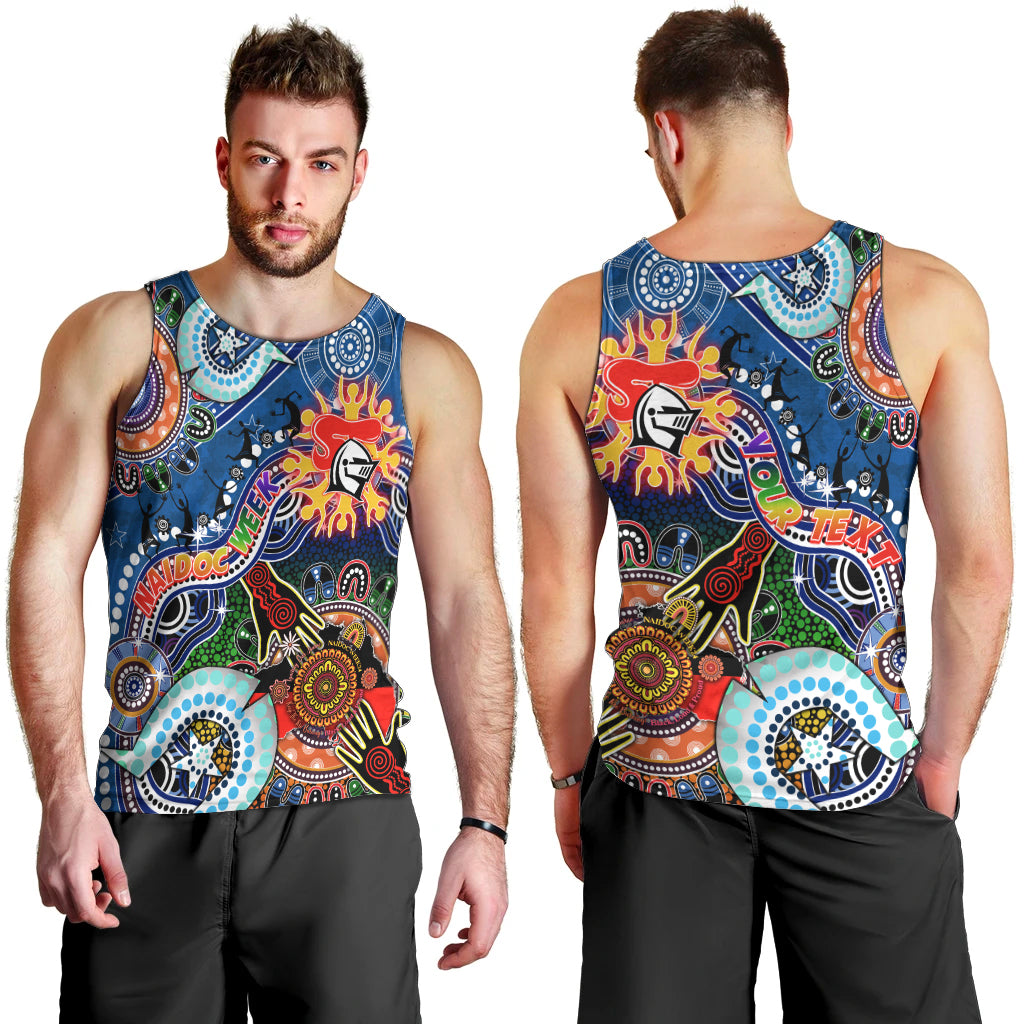 Personalised Knights NAIDOC Week 2024 Men Tank Top Australia Aboriginal Dot Painting
