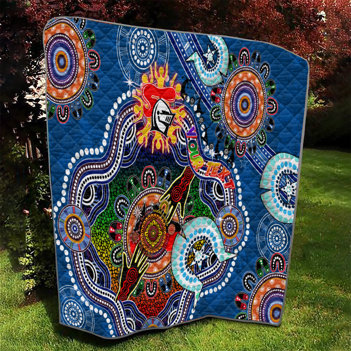 Personalised Knights NAIDOC Week 2024 Quilt Australia Aboriginal Dot Painting