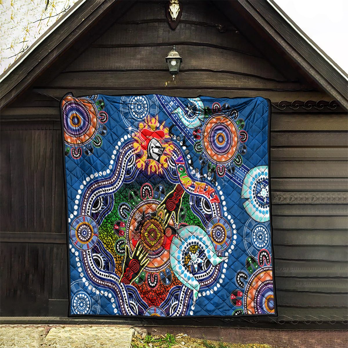 Personalised Knights NAIDOC Week 2024 Quilt Australia Aboriginal Dot Painting