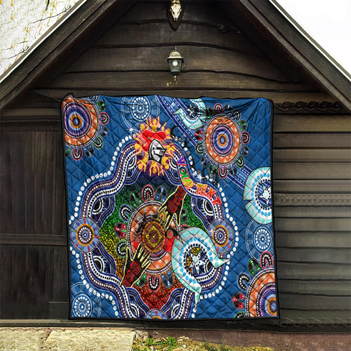 Personalised Knights NAIDOC Week 2024 Quilt Australia Aboriginal Dot Painting