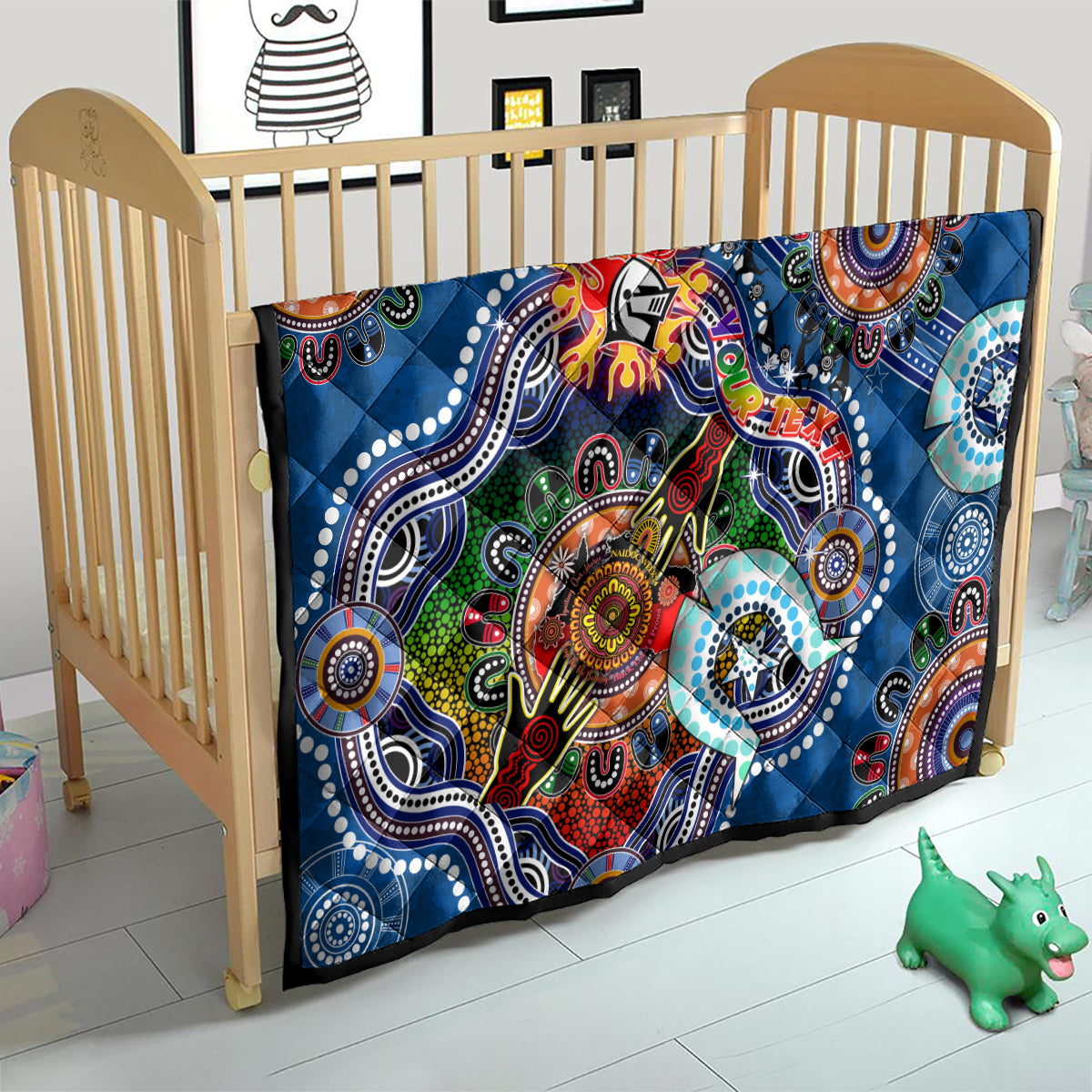Personalised Knights NAIDOC Week 2024 Quilt Australia Aboriginal Dot Painting