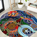 Personalised Knights NAIDOC Week 2024 Round Carpet Australia Aboriginal Dot Painting