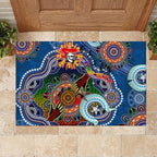 Personalised Knights NAIDOC Week 2024 Rubber Doormat Australia Aboriginal Dot Painting