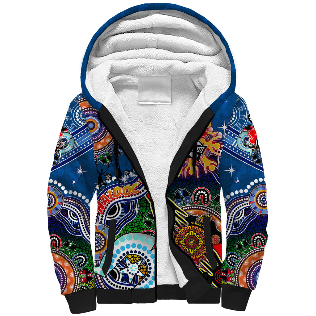 Personalised Knights NAIDOC Week 2024 Sherpa Hoodie Australia Aboriginal Dot Painting