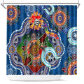 Personalised Knights NAIDOC Week 2024 Shower Curtain Australia Aboriginal Dot Painting