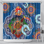 Personalised Knights NAIDOC Week 2024 Shower Curtain Australia Aboriginal Dot Painting