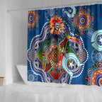 Personalised Knights NAIDOC Week 2024 Shower Curtain Australia Aboriginal Dot Painting
