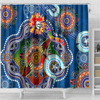 Personalised Knights NAIDOC Week 2024 Shower Curtain Australia Aboriginal Dot Painting
