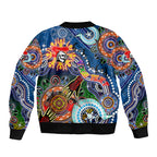 Personalised Knights NAIDOC Week 2024 Sleeve Zip Bomber Jacket Australia Aboriginal Dot Painting