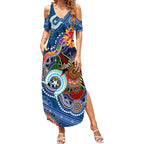 Personalised Knights NAIDOC Week 2024 Summer Maxi Dress Australia Aboriginal Dot Painting