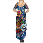 Personalised Knights NAIDOC Week 2024 Summer Maxi Dress Australia Aboriginal Dot Painting
