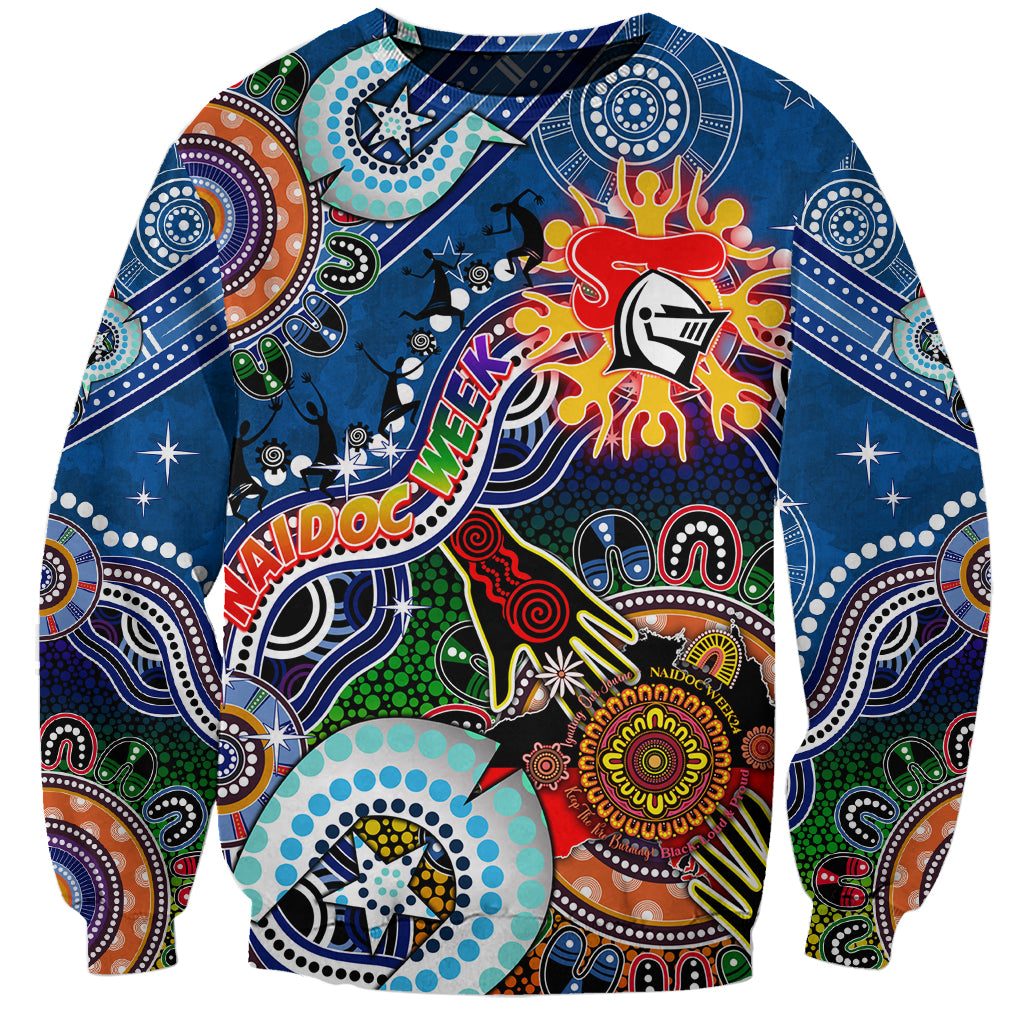 Personalised Knights NAIDOC Week 2024 Sweatshirt Australia Aboriginal Dot Painting
