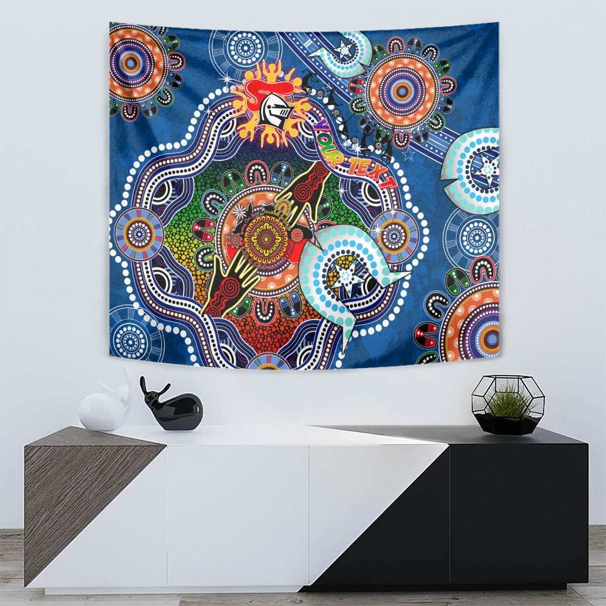 Personalised Knights NAIDOC Week 2024 Tapestry Australia Aboriginal Dot Painting