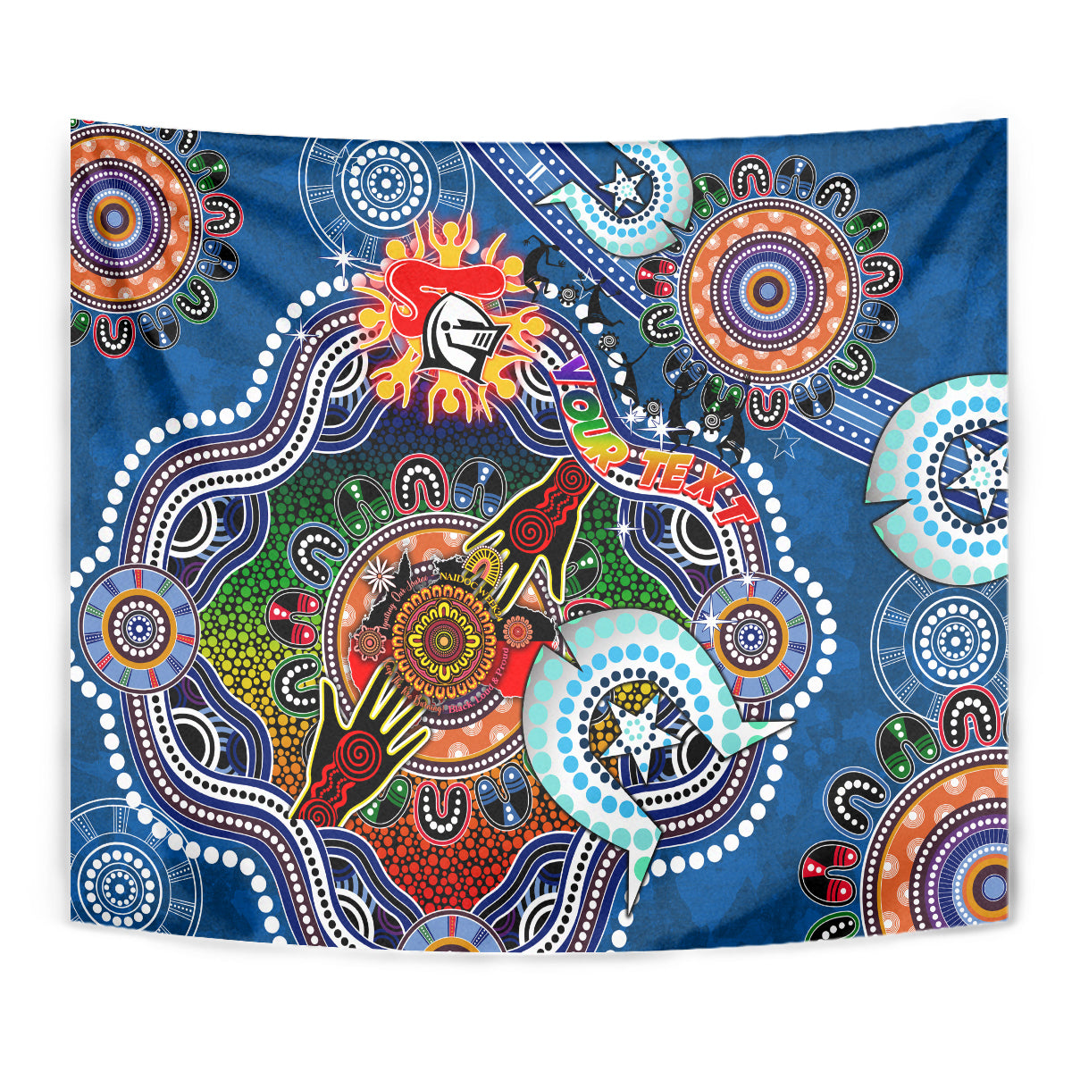 Personalised Knights NAIDOC Week 2024 Tapestry Australia Aboriginal Dot Painting