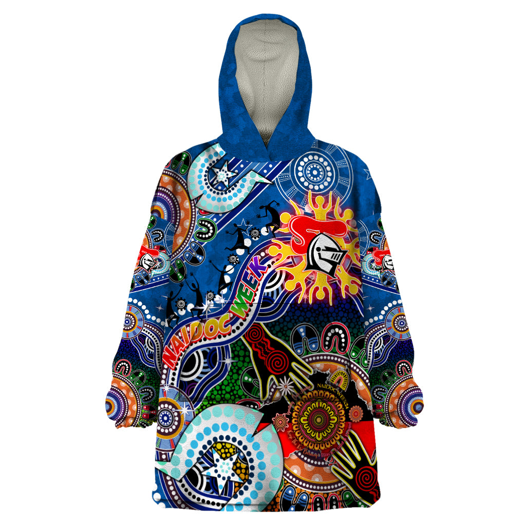 Personalised Knights NAIDOC Week 2024 Wearable Blanket Hoodie Australia Aboriginal Dot Painting