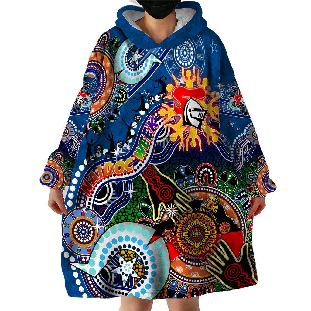 Personalised Knights NAIDOC Week 2024 Wearable Blanket Hoodie Australia Aboriginal Dot Painting