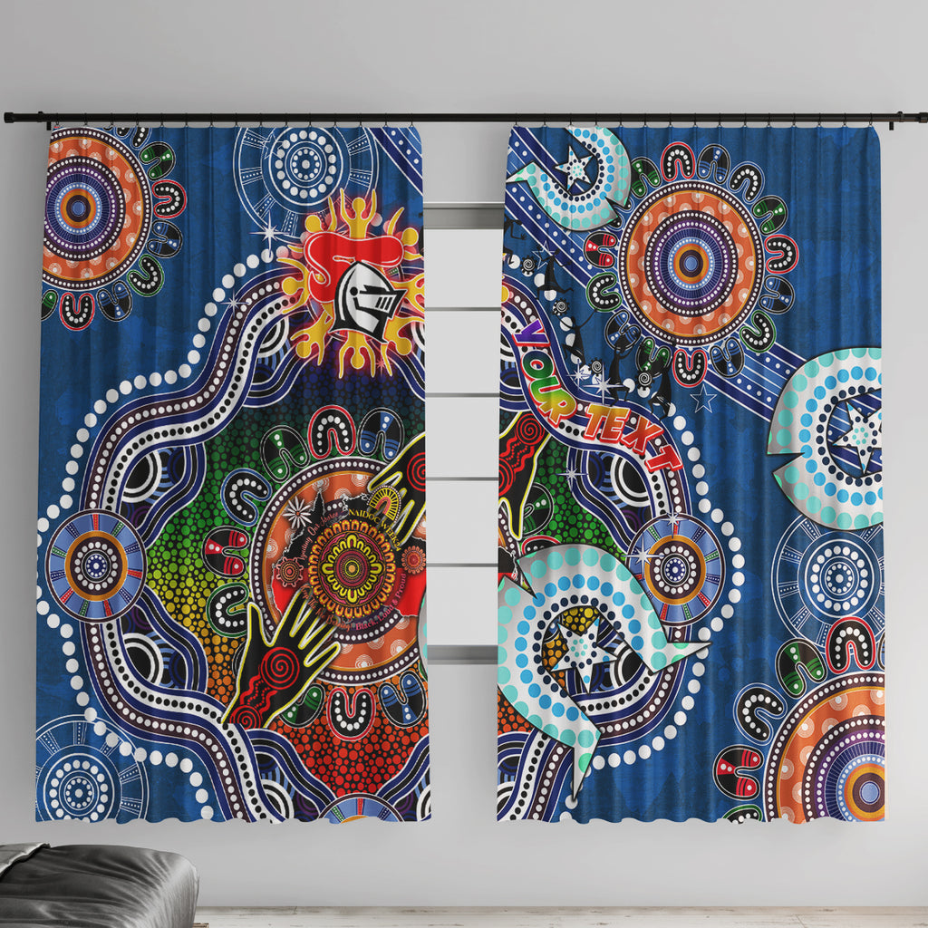 Personalised Knights NAIDOC Week 2024 Window Curtain Australia Aboriginal Dot Painting