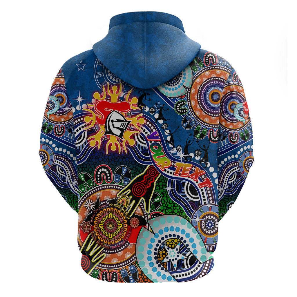 Personalised Knights NAIDOC Week 2024 Zip Hoodie Australia Aboriginal Dot Painting