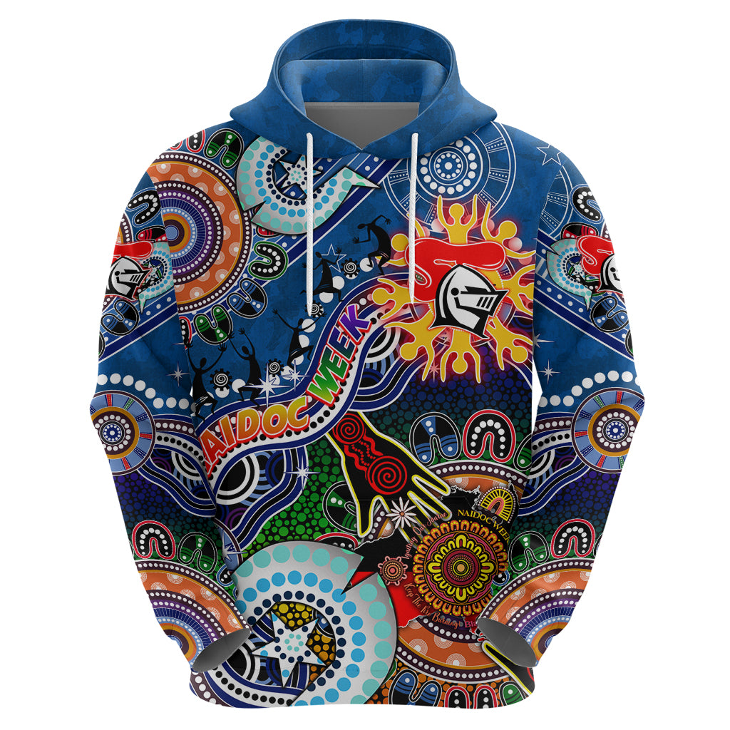 Personalised Knights NAIDOC Week 2024 Zip Hoodie Australia Aboriginal Dot Painting