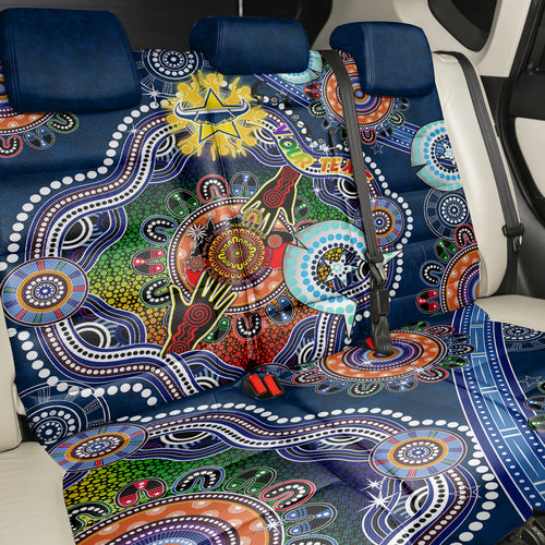 Personalised Cowboys NAIDOC Week 2024 Back Car Seat Cover Australia Aboriginal Dot Painting