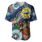 Personalised Cowboys NAIDOC Week 2024 Baseball Jersey Australia Aboriginal Dot Painting