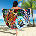 Personalised Cowboys NAIDOC Week 2024 Beach Blanket Australia Aboriginal Dot Painting