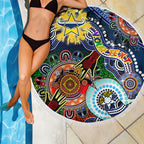 Personalised Cowboys NAIDOC Week 2024 Beach Blanket Australia Aboriginal Dot Painting