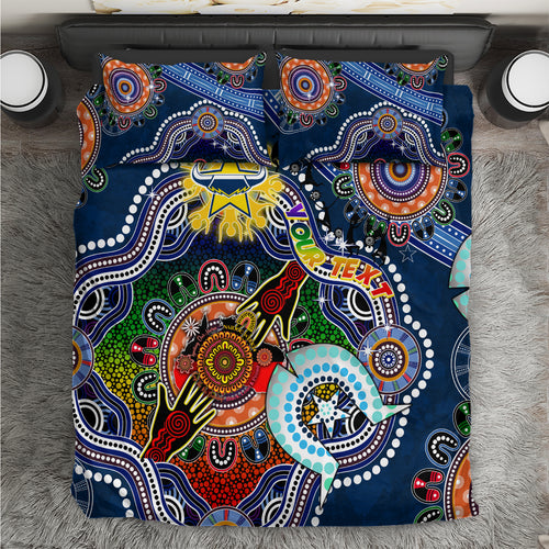Personalised Cowboys NAIDOC Week 2024 Bedding Set Australia Aboriginal Dot Painting