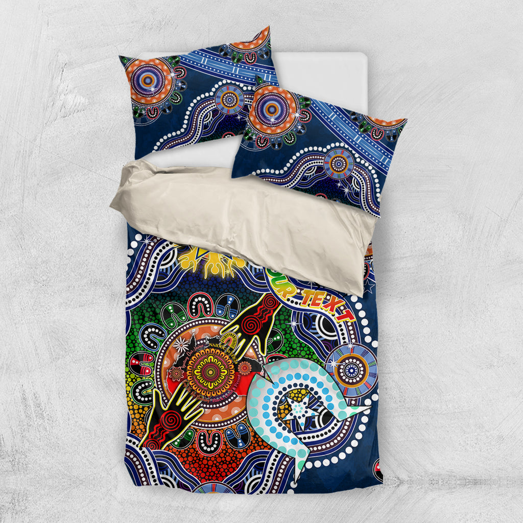 Personalised Cowboys NAIDOC Week 2024 Bedding Set Australia Aboriginal Dot Painting