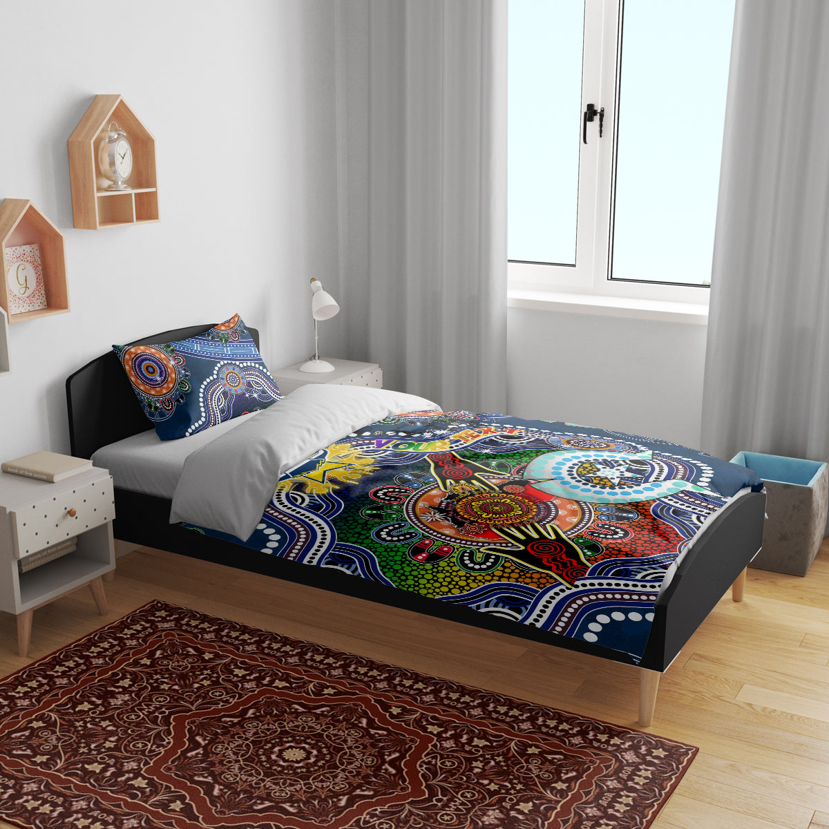 Personalised Cowboys NAIDOC Week 2024 Bedding Set Australia Aboriginal Dot Painting