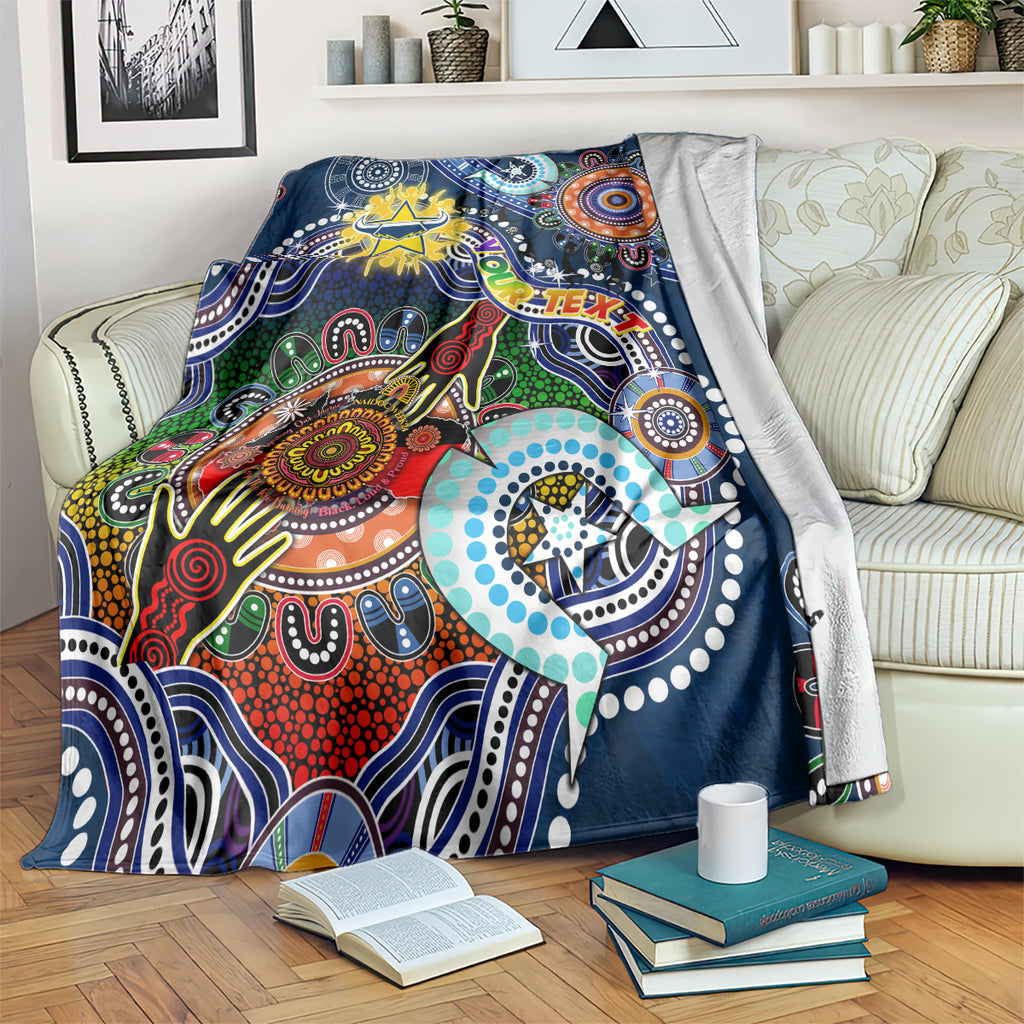 Personalised Cowboys NAIDOC Week 2024 Blanket Australia Aboriginal Dot Painting